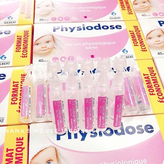 Nước muối Physiodose tép hồng Pháp – 40 tép (Từ sơ sinh) mẫu mới