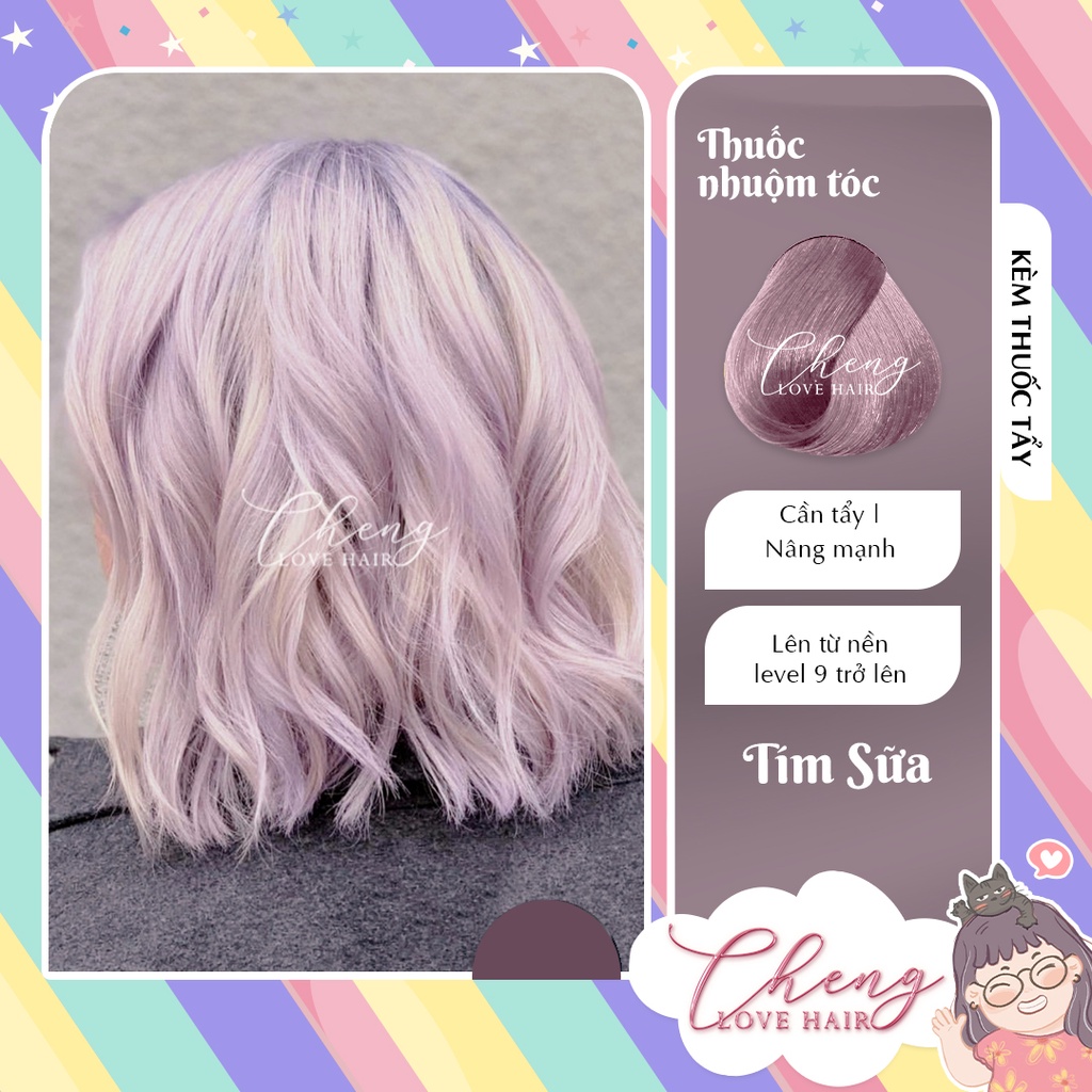 Thuốc nhuộm tóc TÍM SỮA Chenglovehairs, Chengloveshair, Chengloveshairs, Chenglovehair