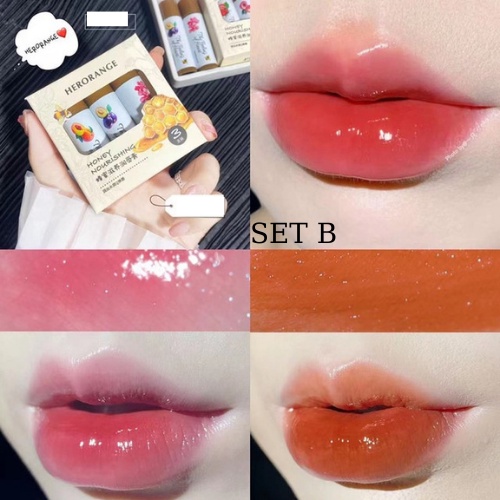 Set 3 Son Herorange Hoa Quả Dưỡng Môi Mềm Mịn Căng Bóng vibesvietnam