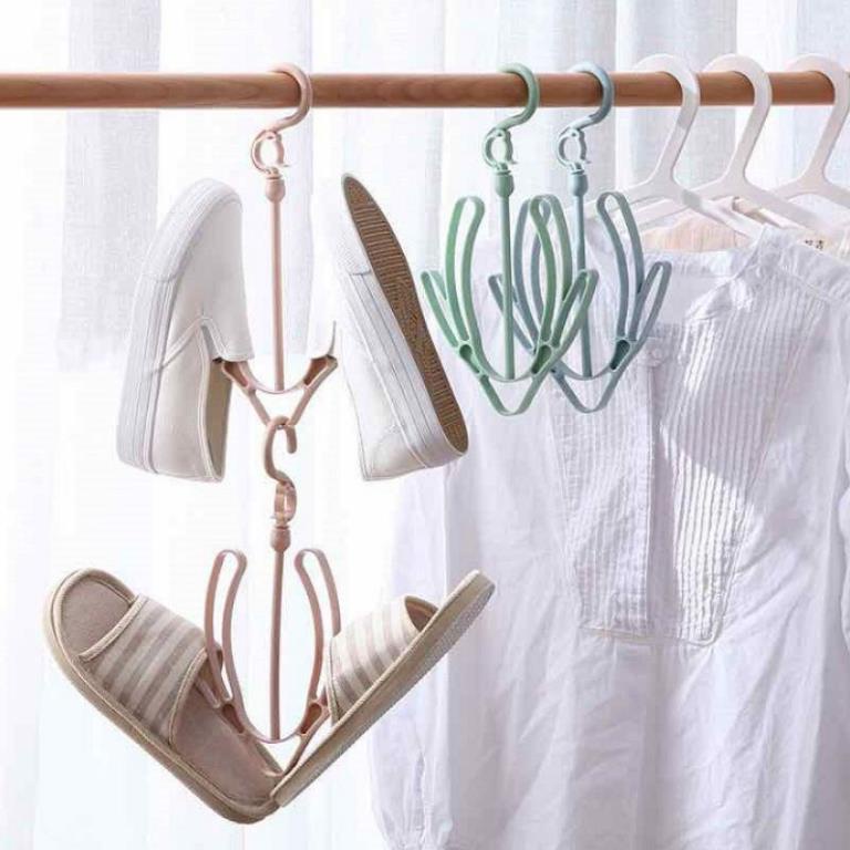 Móc treo giày, treo đồ HÌNH CÁ, móc treo phơi giày thông minh