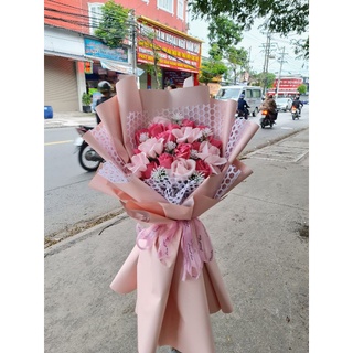 hoa hồng sáp thơm 20 bông hông dâu