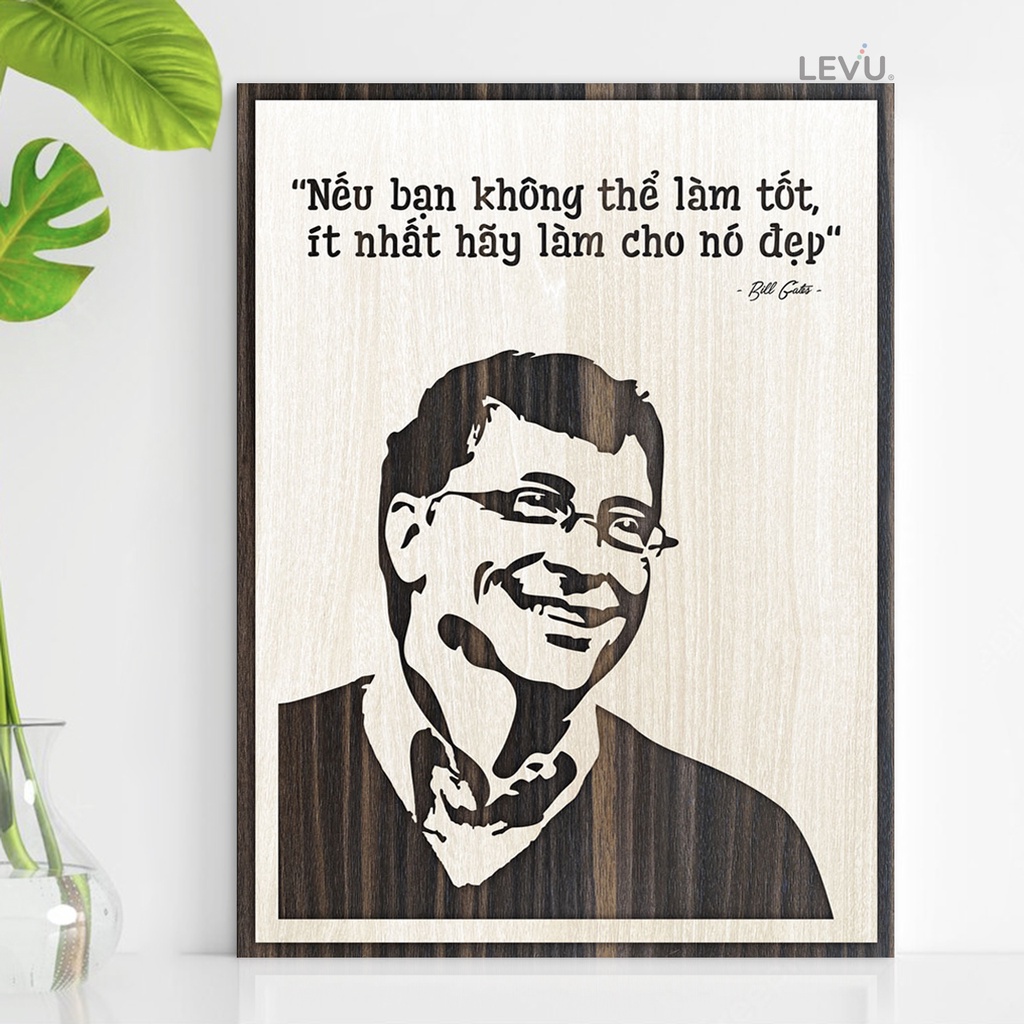 Tranh tạo động lực thúc đẩy treo phòng làm việc LEVU-NT04