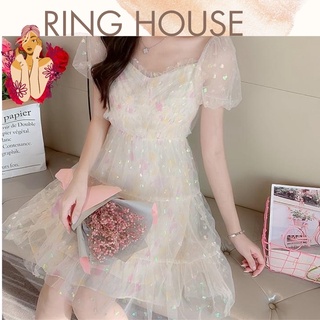 Đầm Váy Nữ Công Chúa babydoll Thiết Kế Hàn Quốc Mới Dự Tiệc Sang Trọng Dễ Thương Ring House (7 sắc cầu vồng)