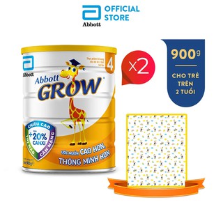 Bộ 2 lon sữa bột abbott grow 4 900g/lon