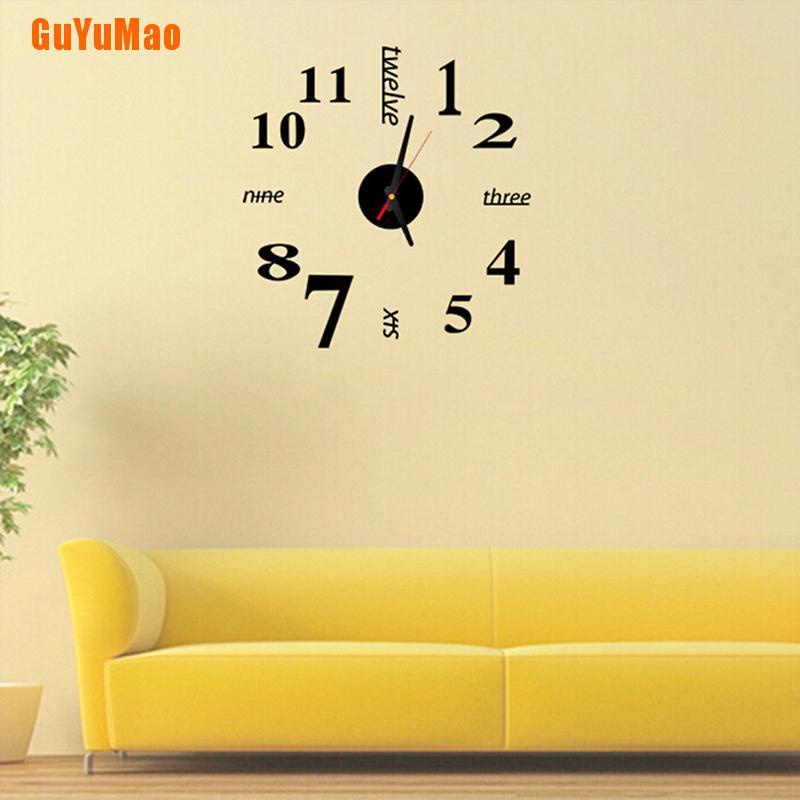 Đồng Hồ Dán Tường 3D DIY Thiết Kế Hiện Đại Trang Trí Nhà Cửa Văn Phòng
