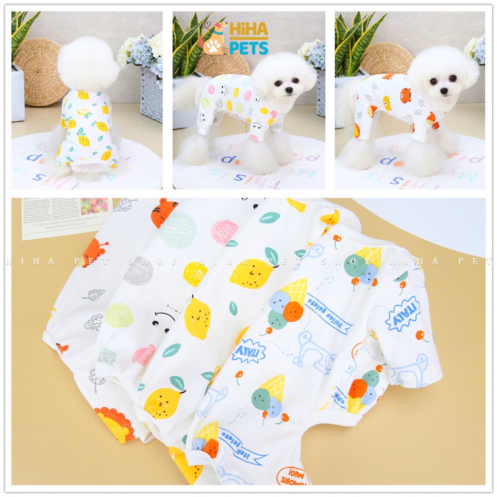 Quần Áo Cho Chó Mèo 4 Chân Mặc Ấm Chất Liệu Thun Cotton Quần Áo Thú Cưng Jump Hình Dễ Thương Hihapet.