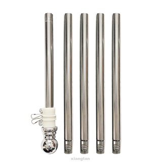 Cột Cờ 5 Phần Bằng Thép Không Gỉ 6Ft Có Thể Tháo Rời Trang Trí Sân Vườn Ngoài Trời