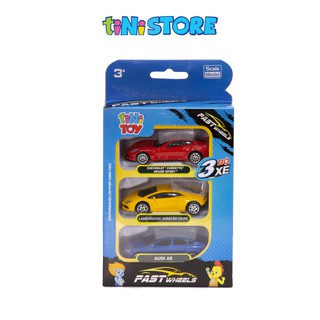 Đồ chơi tiNiToy bộ 3 mô hình xe tốc độ FastWheels 7.5cm 344050S-3G (Giao Ngẫu Nhiên)