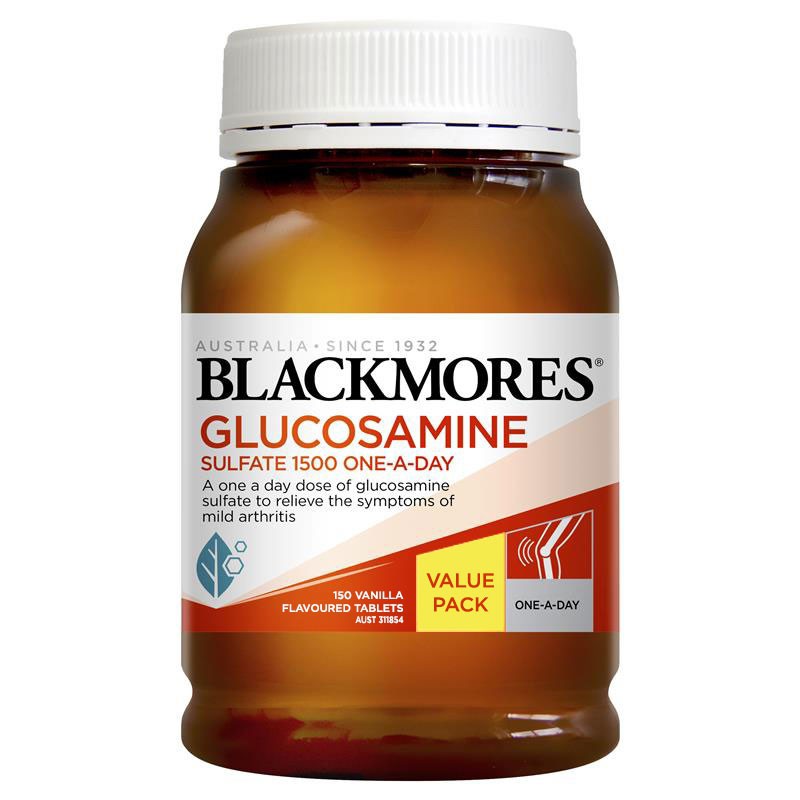[Chính hãng Úc] Viên uống bổ xương khớp Glucosamine 1500mg Blackmores 150 viên - Date mới