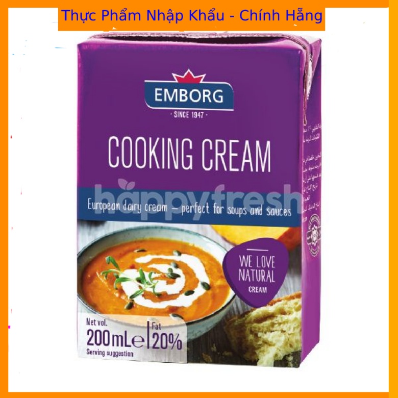 Sale KEM SỮA NẤU ĂN   EMBORG Cooking Cream