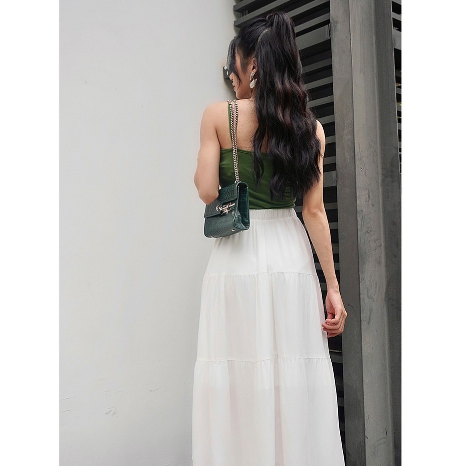 Chân váy Xèo dài ba tầng Qua Gối Madela kiểu điệu Có lót xịn xò, Váy đầm dài qua gối kiểu dáng vintage CVD3T | BigBuy360 - bigbuy360.vn