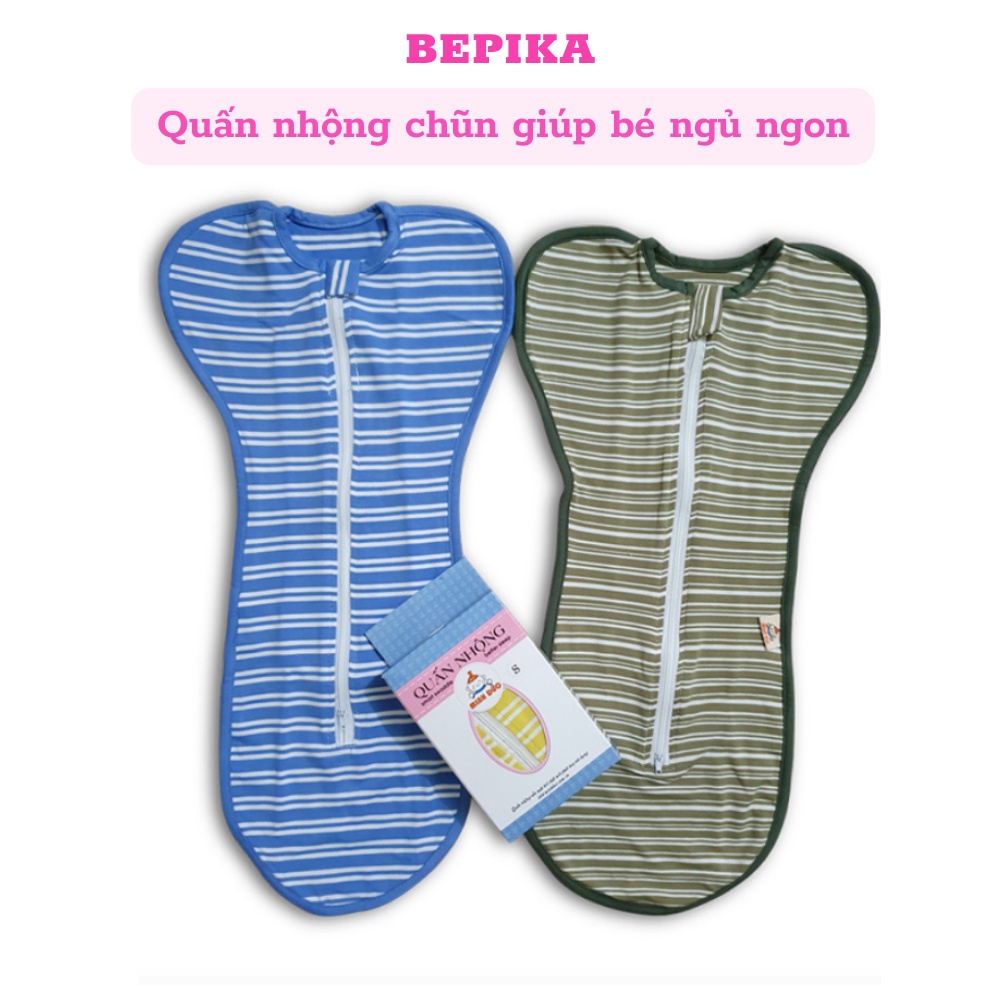 Nhộng Chũn , quần Chũn BEPIKA cotton chống giật mình giúp bé ngủ ngon