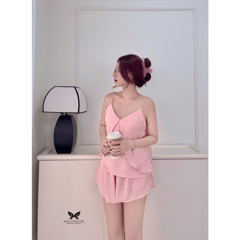 Sexy Forever Đồ Bộ Ngủ Hai Dây Dễ thương Kimi