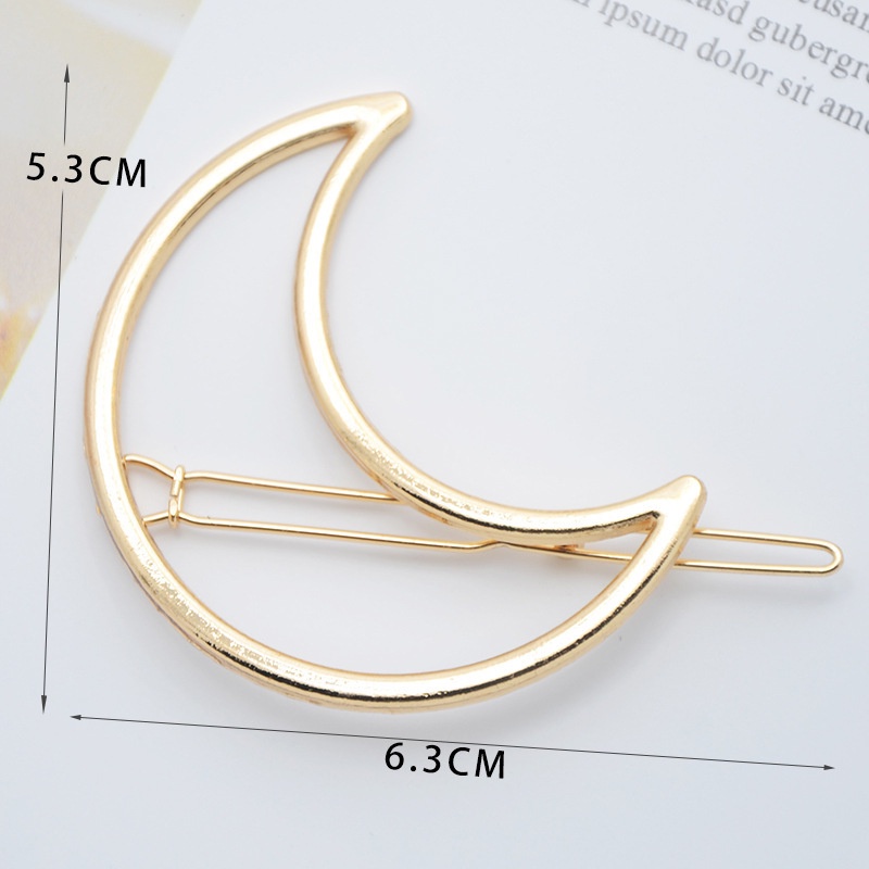 [Women Korean INS Style Golden Hair Clip] [Girls Metal Bangs Hairpin] [Ladies Elegant Hair Accessories]