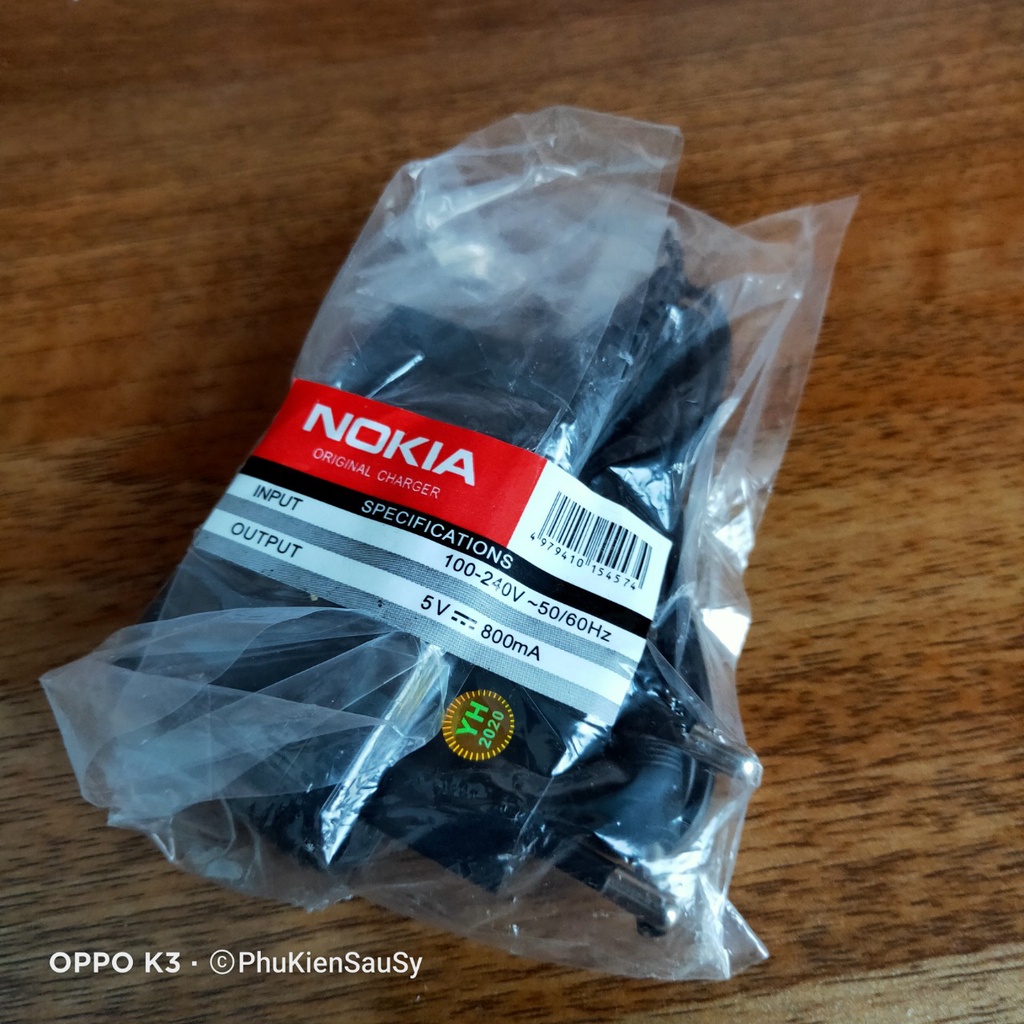 Sạc Nokia Chân tròn To dành cho điện thoại Nokia 110i và một số máy Nokia Khác 2610,3310,3100,3220..., Bảo hành 3 tháng