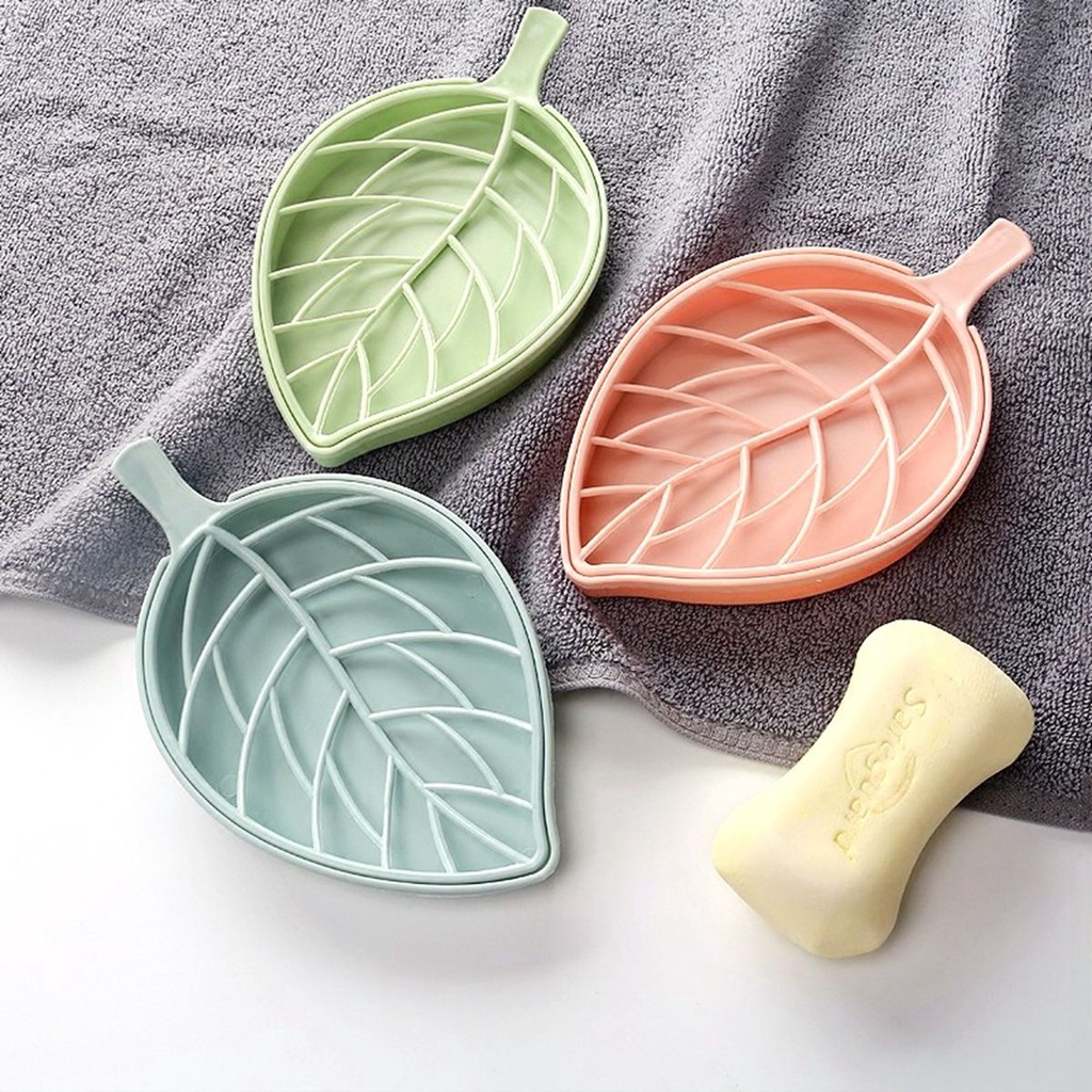 Giá Đỡ Xà Phòng Bằng Nhựa Hình Chiếc Lá Nhiều Màu Tiện Dụng Cho Nhà Tắm