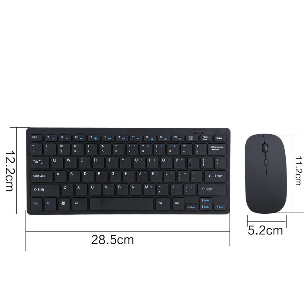 Bộ Bàn Phím Và Chuột Không Dây 2.4G Bàn Phím Siêu Mỏng Dành Cho Máy Tính Xách Tay Windows IOS