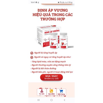Định áp vương hỗ trợ ổn định huyết áp tim mạnh hộp 180 viên