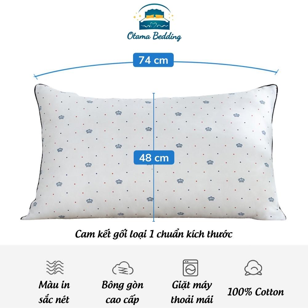 Ruột gối nằm hilton bông gòn ép hơi không xẹp khách sạn cao cấp - Otama Bedding