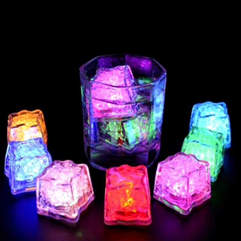 Hộp 12 Viên Đá Viên Đá Có Đèn LED Phát Sáng Tự Động Dùng Trang Trí Tiệc Cưới