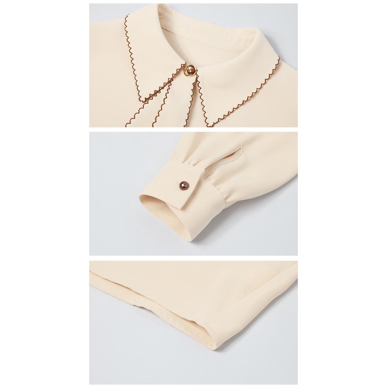 Áo Sơ Mi Chiffon Tay Dài Phong Cách Phương Tây Thời Trang Mùa Thu Mới Dành Cho Nữ