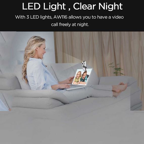 Webcam Ausdom Aw116 + Mic Led Usb 2.0 | BigBuy360 - bigbuy360.vn