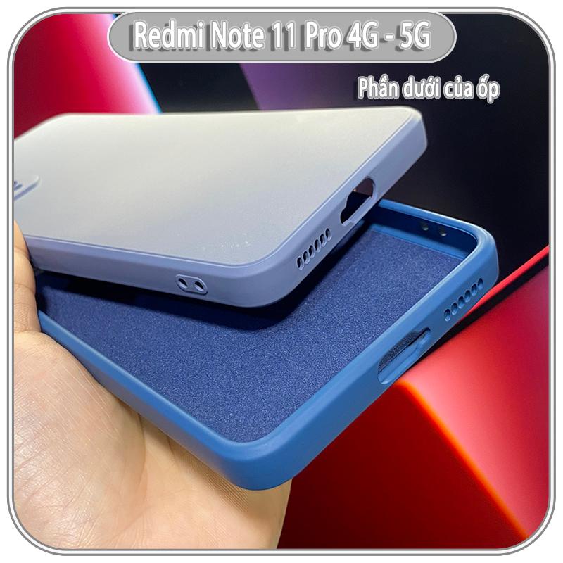Ốp lưng cho Xiaomi Redmi Note 11 Pro 4G 5G - Note 12 Pro 4G Choice viền vuông dẻo lót nhung che camera