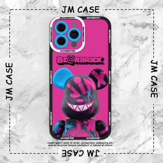 Ốp lưng iphone samsung xiaomi oppo cạnh vuông JM CASE Bearbrick phong cách đường phố
