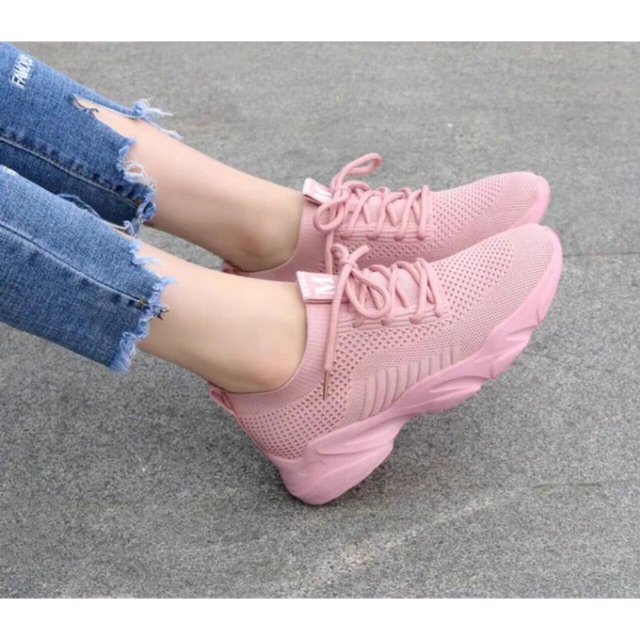 Giày Sneaker nữ Cổ Chun 5P QC Cao Cấp - Full Size 36-40