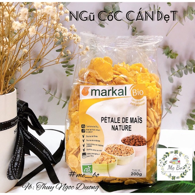 [MARKAL] NGŨ CỐC HỮU CƠ NGÔ (BẮP) CÁN DẸT MARKAL 200g