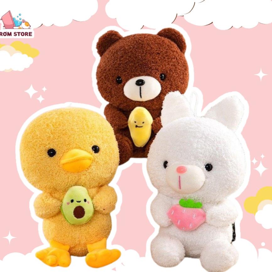 Gấu nhồi bông HT3208 nhiều mẫu dễ thương size 30cm, gấu bông ôm cho bé đáng yêu vải siêu mềm mịn, bông gòn tinh khiết