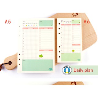 GIẤY REFILL 6 lỗ cho sổ còng/planner A5 và A6