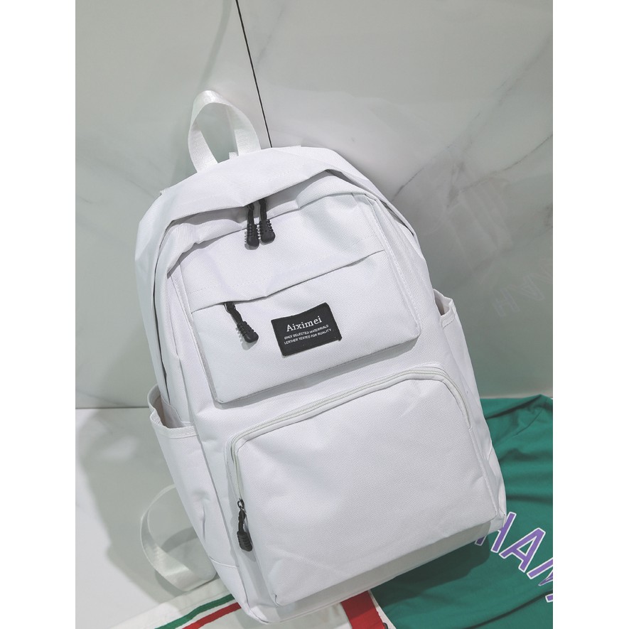 Balo đi học Aiximei canvas dày dặn chắc chắn