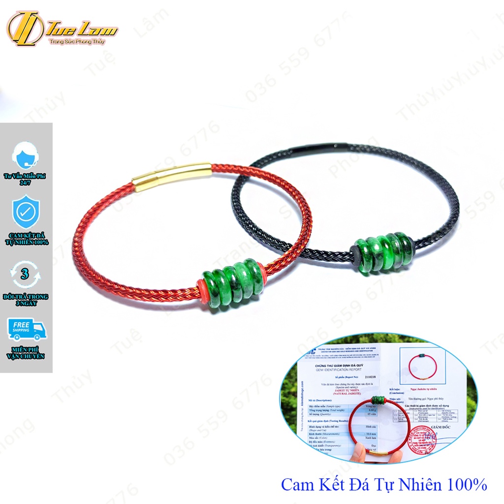 Vòng tay ngũ điếu tài lộc sơn thủy mix dây cáp cao cấp bền đẹp hợp mệnh may mắn - Tuệ Lâm