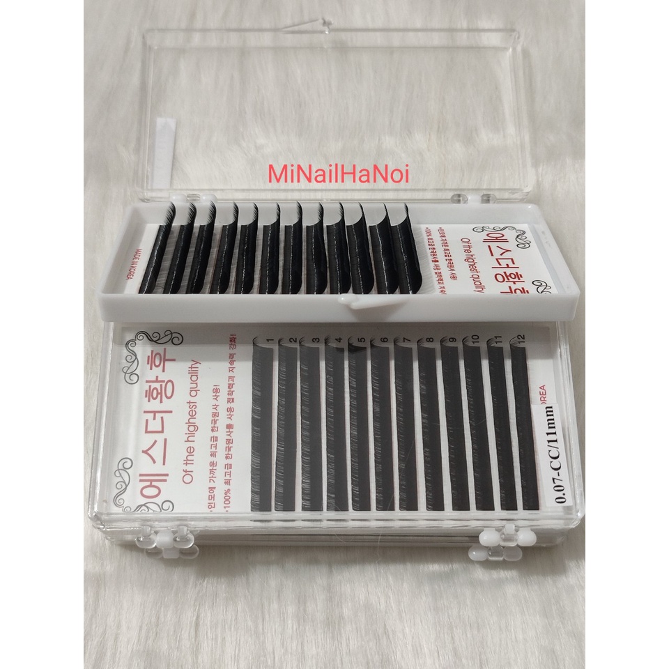Mi khay 0.07 độ cong C,CC,D,U chất silk Hàn, mềm dễ bắt keo, dùng để nối volume, classic