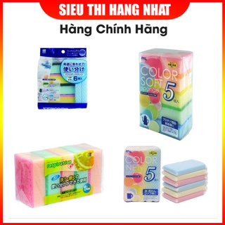 Miếng xốp rửa bát hình răng cưa, mặt ráp Hàng Nhật