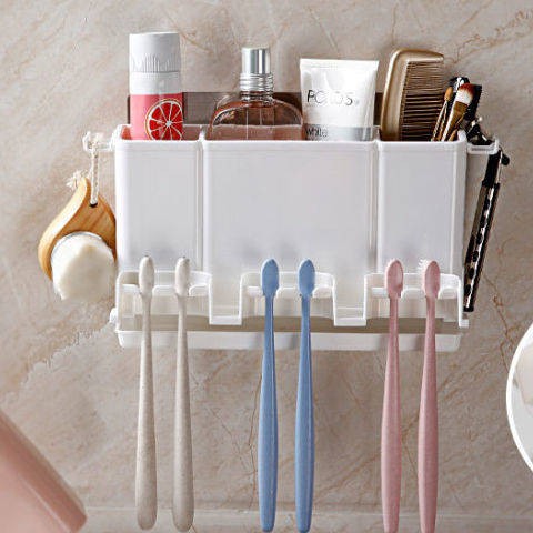 kệ lò vi sóngđời Hộp đựng bàn chải đánh răng, máy tiệt trùng, sấy khô, treo tường, không cần đục lỗ