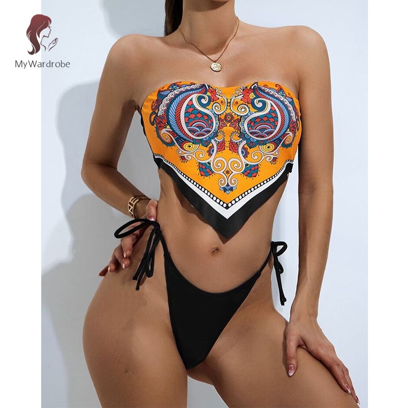 Set Đồ Tắm In Họa Tiết Thời Trang Quyến Rũ Dành Cho Nữ | BigBuy360 - bigbuy360.vn