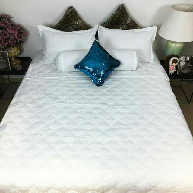 Mền cotton chần bông Cao Cấp Trắng Trơn cho khách sạn.nhà nghĩ.gia đình...
