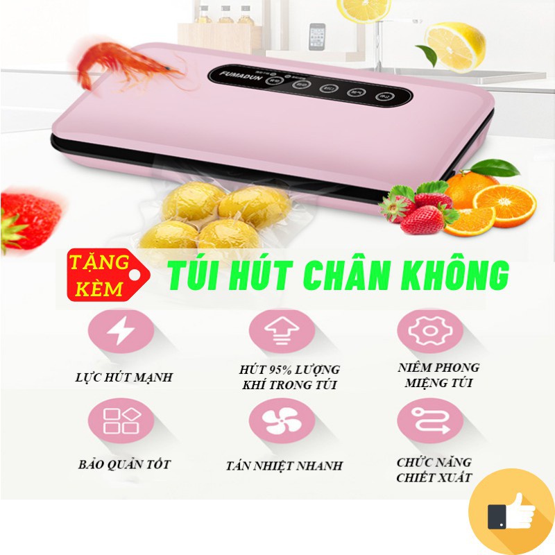 Máy hút chân không thực phẩm hàn miệng túi Fumadun cao cấp, máy hút chân không bảo quản thực phẩm an toàn