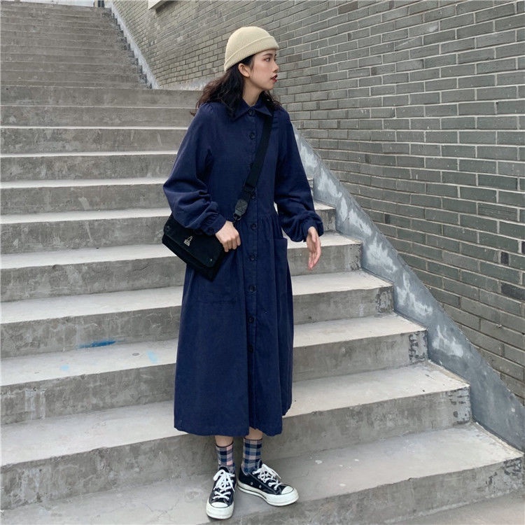 Đầm Dài Dáng Rộng Phong Cách Vintage Dành Cho Nữ