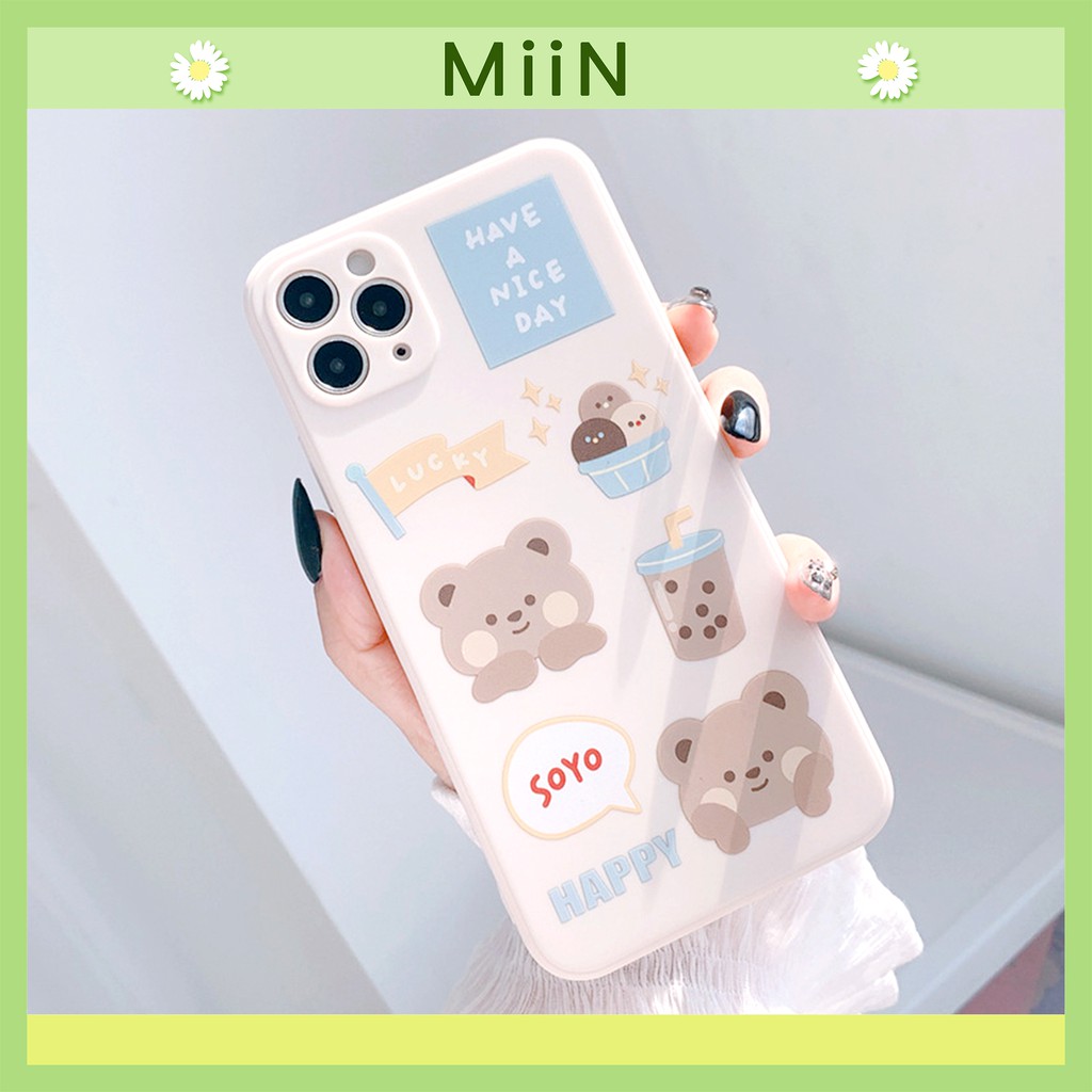 Ốp lưng iphone - Ốp iphone Gấu Soyo cạnh vuông BVC 5/5s/6/6plus/6s/6splus/7/7plus/8/8plus/x/xr/xs/11/12/pro/max/plus/pro