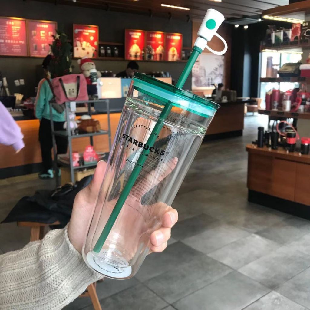 Cốc Starbucks có ống hút 710ml / 473ml thủy tinh dung tích lớn