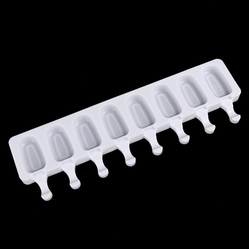 CONOPERYKhuôn làm kem DIY  bằng silicon 4/ 8 ô hình bầu dục tiện lợi