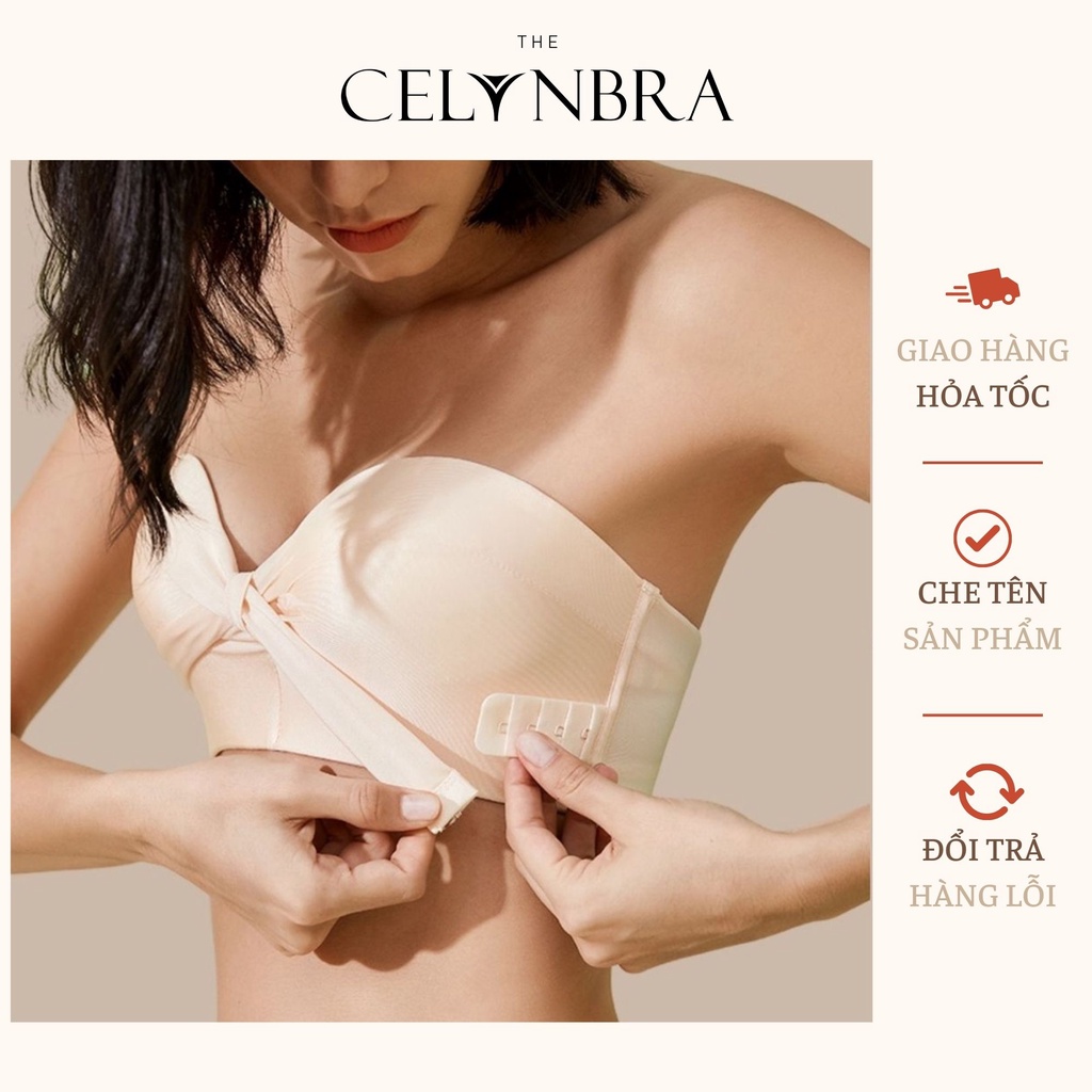 Áo ngực không dây nâng ngực tạo khe sexy chống tụt chống chảy xệ cài trước có gọng sườn mút đệm mỏng CELYN BRA - AL40
