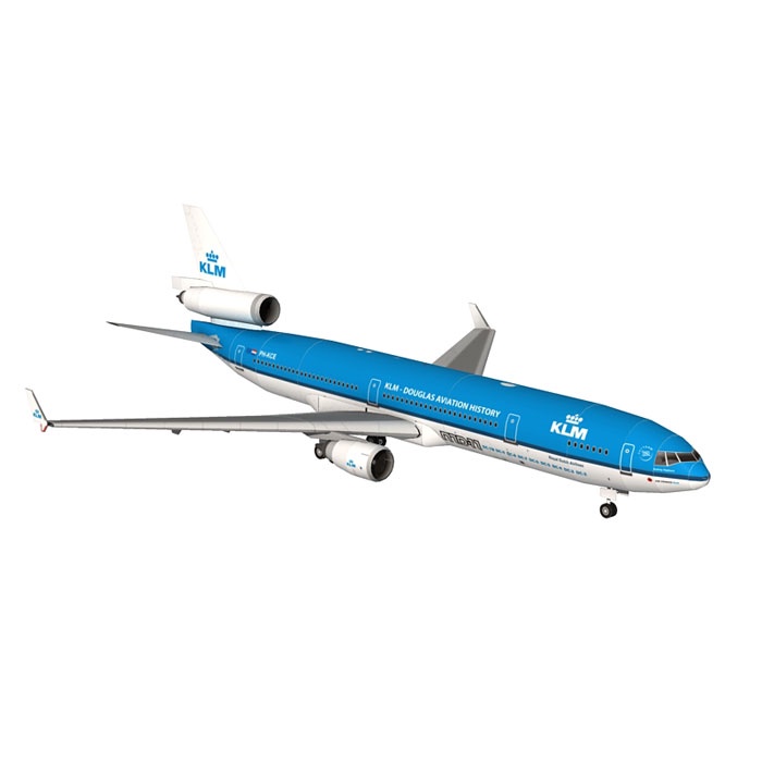 Mô hình giấy 3D máy bay KLM MD-11 tỉ lệ 1/100
