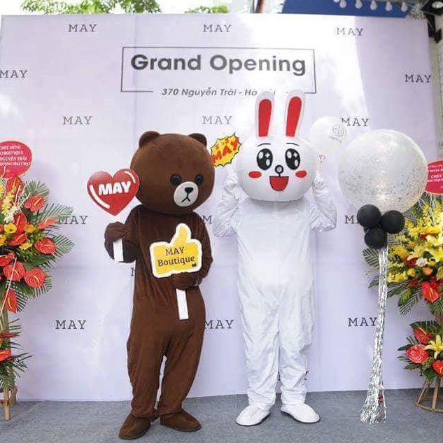 Mascot Gấu Brown giá rẻ nhất Việt Nam đầu to 45cm, mặt không nhái  - Ảnh thực tế