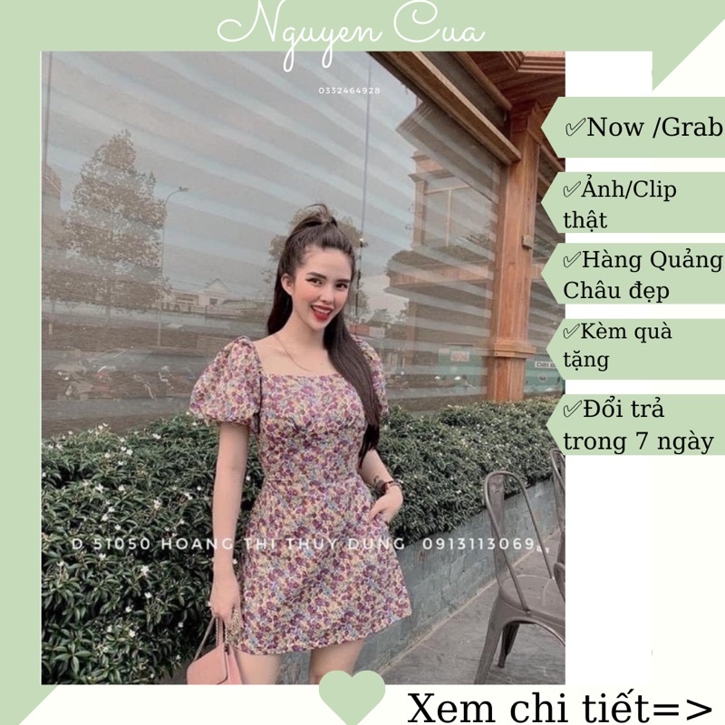Đầm Hoa Nhí Tay Bồng 2 Lớp Hàng Quảng Châu Cực Đẹp 💋 freeship💋Hoàn Xu đến 100k xu 💋 freeship💋Hoàn Xu đến 100k xu