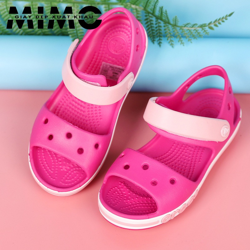 Dép sandal trẻ em Baya màu hồng đậm êm nhẹ, bền đẹp cho bé gái - Tặng jibit