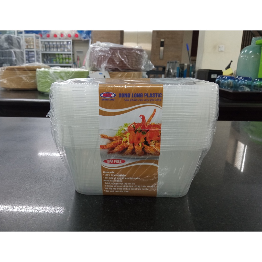 Bộ 10 hộp đựng thực phẩm CN1000 nhựa Song Long SL2563